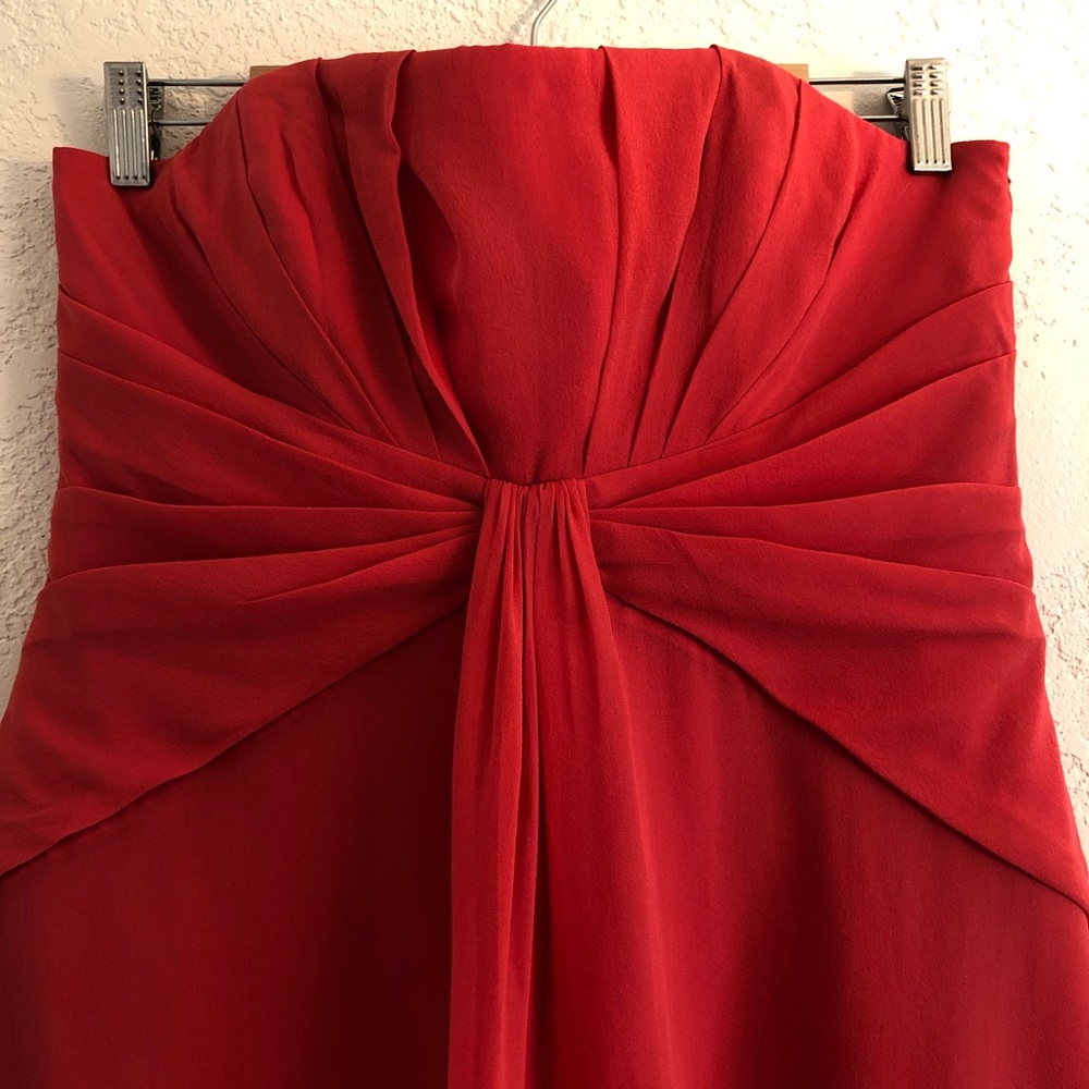 NWT Ann Taylor 100% Silk Georgette Strapless Dress - Picture 3 of 6